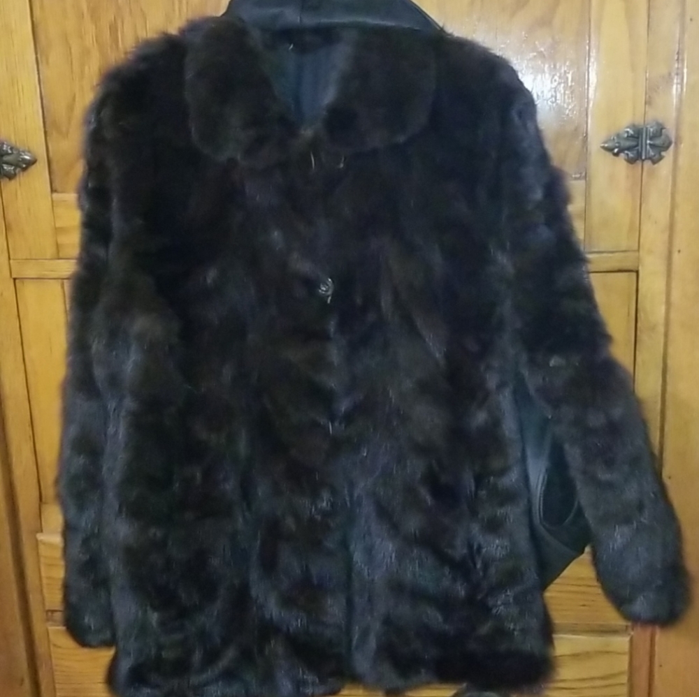 Womens Reversible Mink Fur Coat